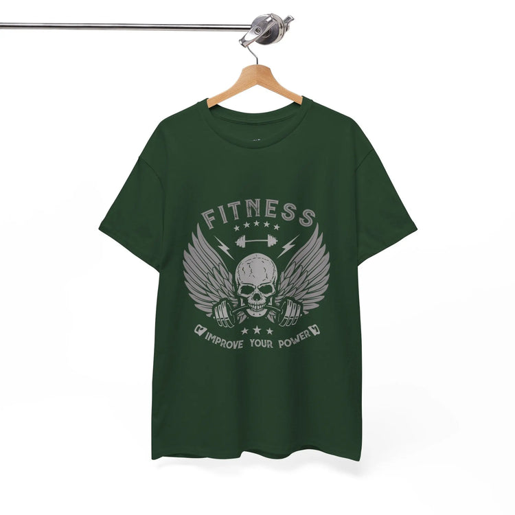 Fitness Improve Your Power Skull Wing T Shirt Gym Workout Tee - Bold Printed Tees