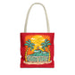Good Vibes Beach Palm Tree Tote Bag - Bold Printed Tees