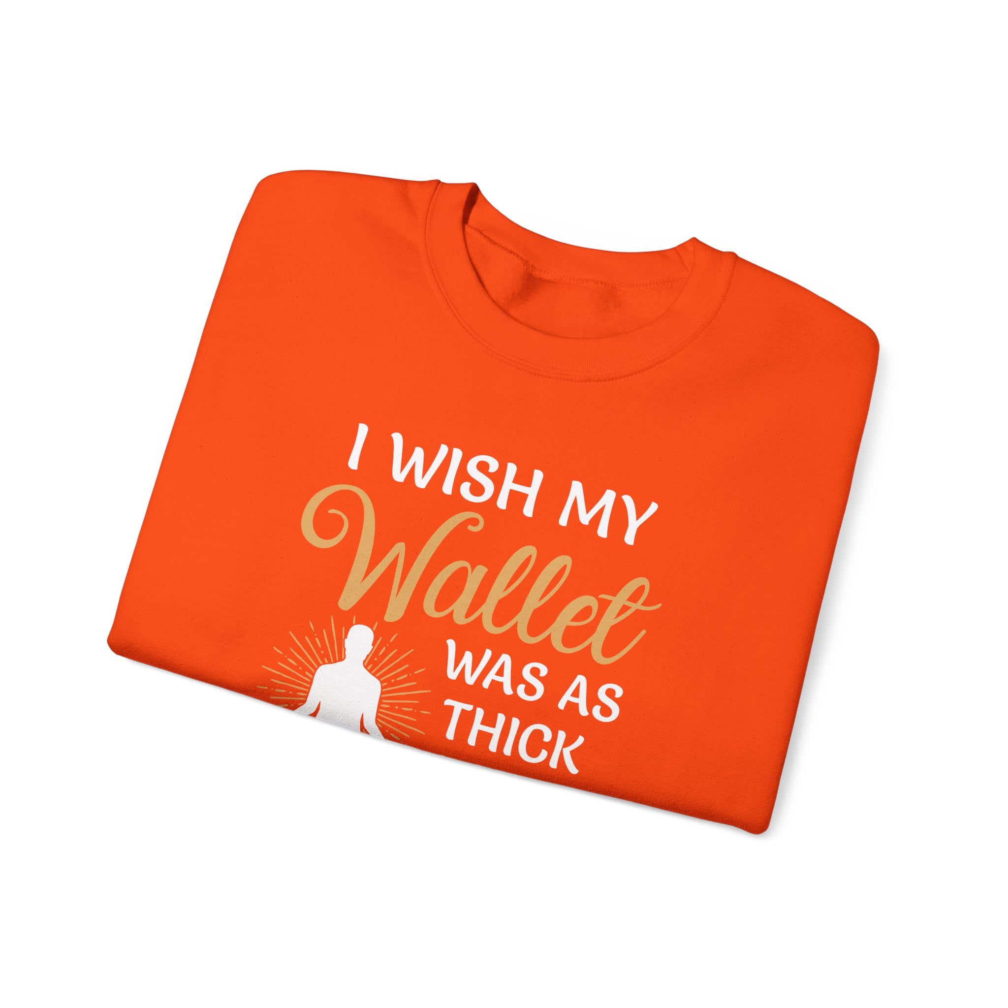 Funny Thick Thighs Wallet Sweatshirt, Cozy Casual Wear, Humor, Unisex Crewneck