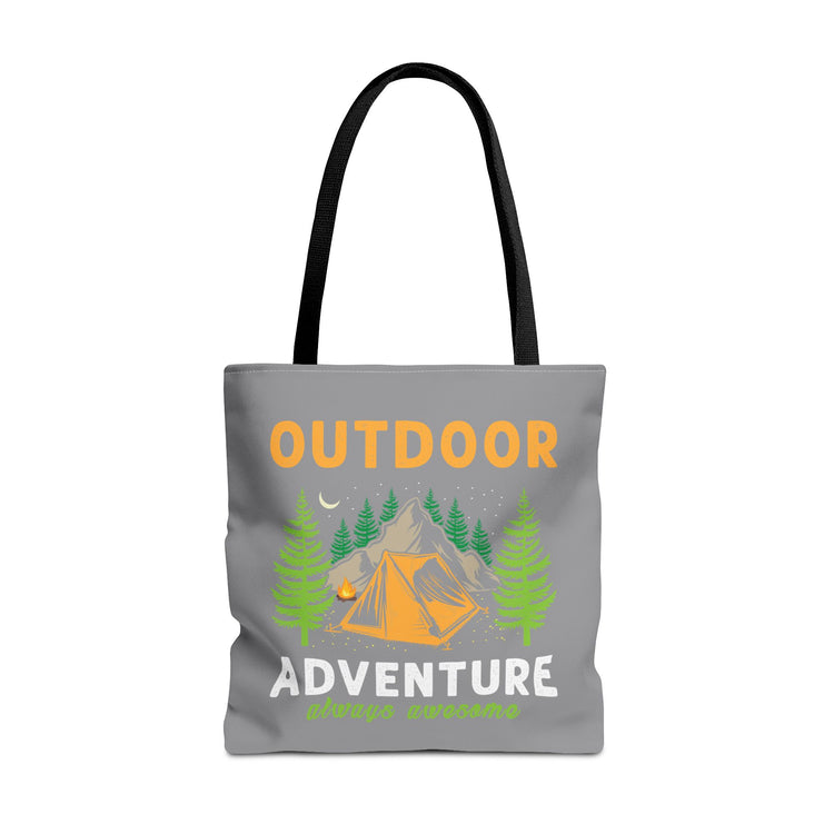 Outdoor Adventure Tote Bag Camping Design - Bold Printed Tees