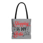 Shopping Is My Cardio Tote Bag - Bold Printed Tees