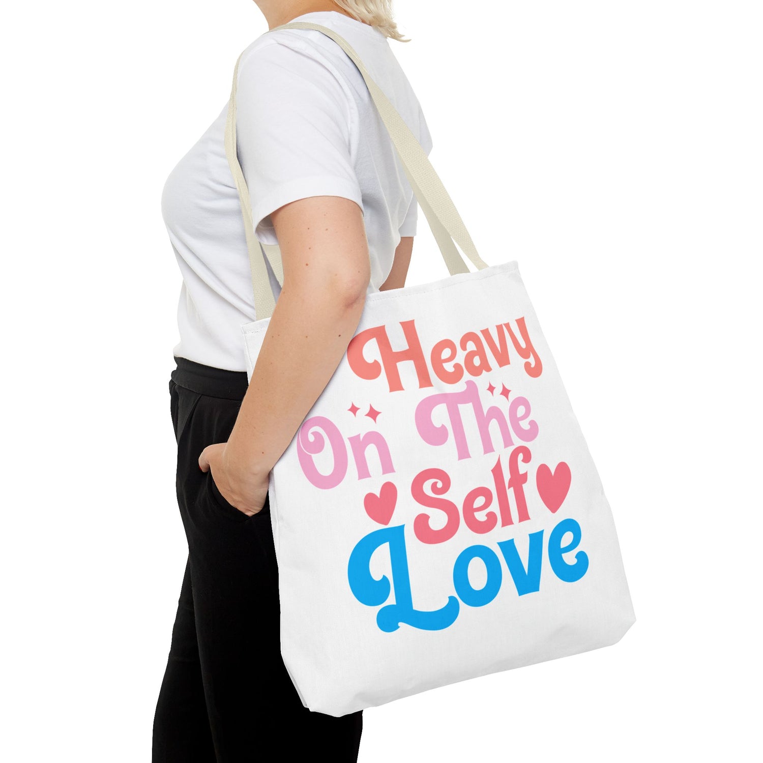 Tote Bag “Heavy On The Self Love" - Bold Printed Tees