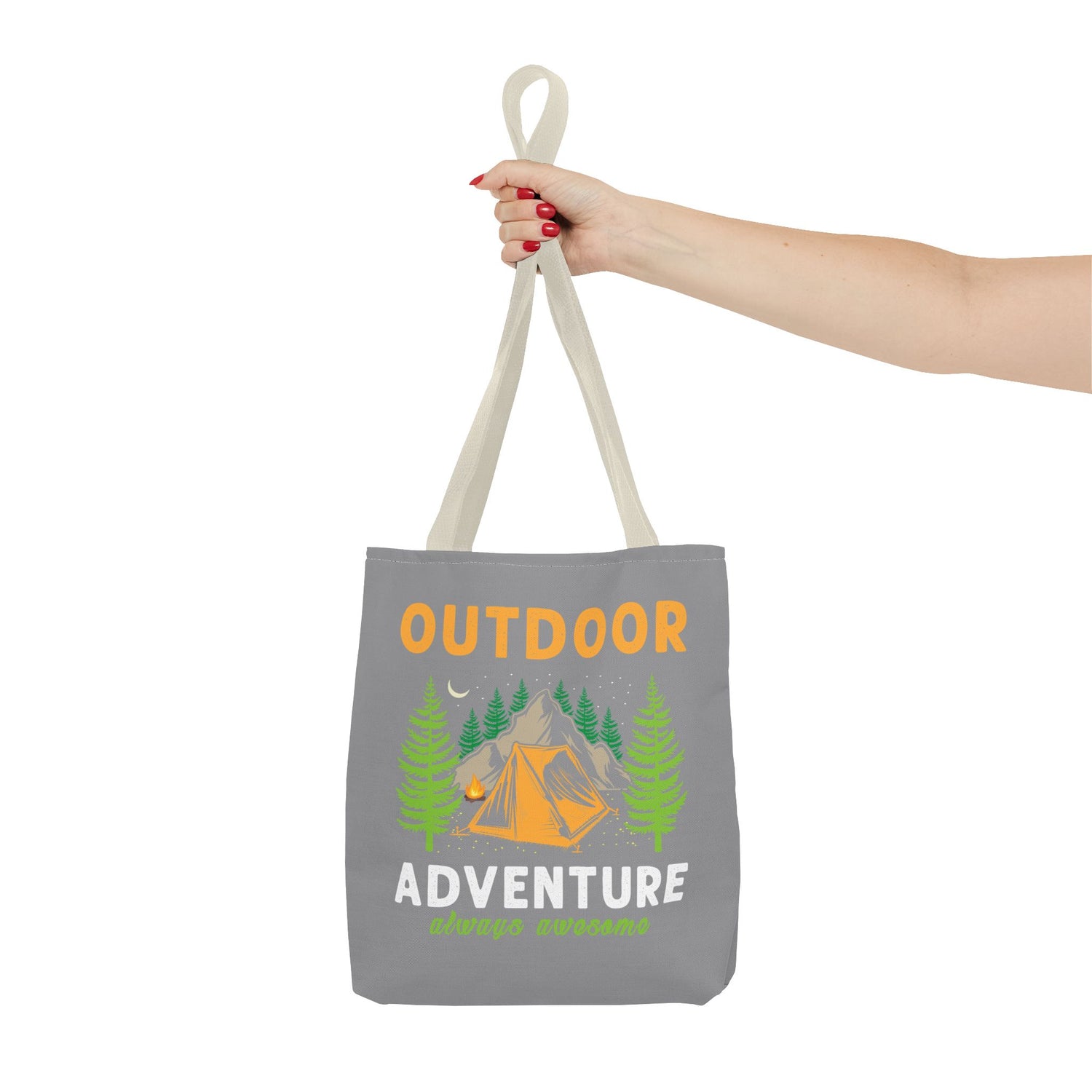 Outdoor Adventure Tote Bag Camping Design - Bold Printed Tees