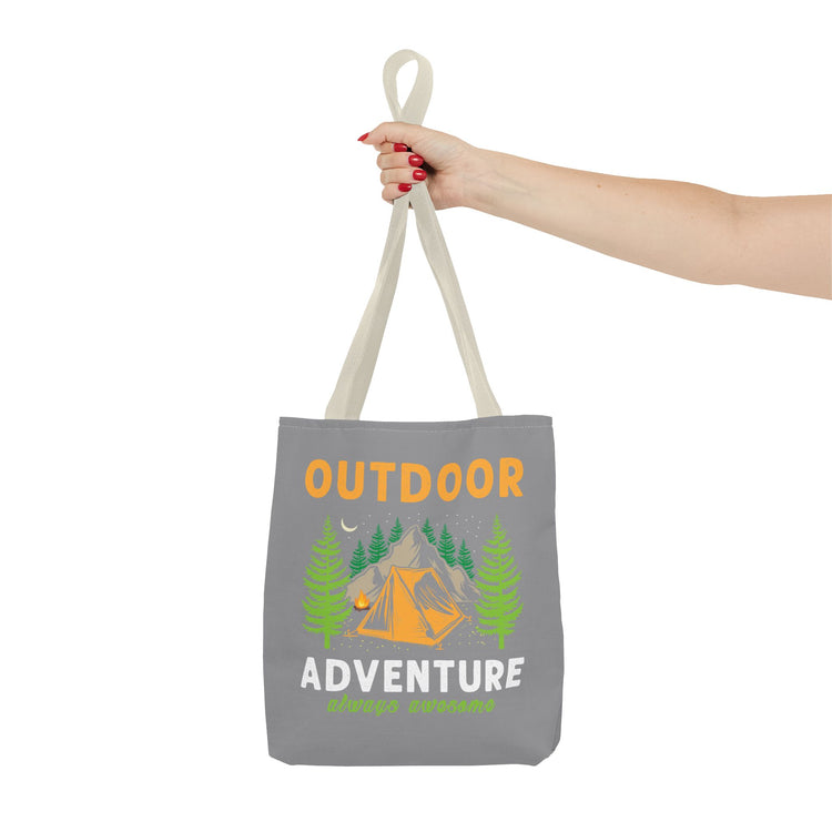 Outdoor Adventure Tote Bag Camping Design - Bold Printed Tees