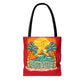 Good Vibes Beach Palm Tree Tote Bag - Bold Printed Tees
