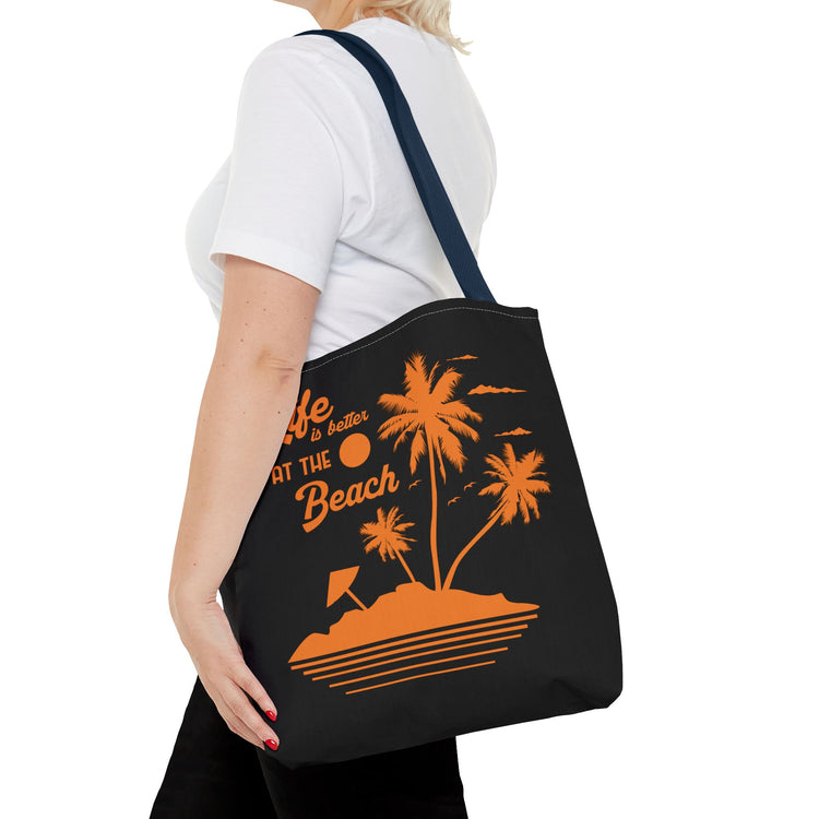 "Life is Better at the Beach" Island Palm Print - Bold Printed Tees