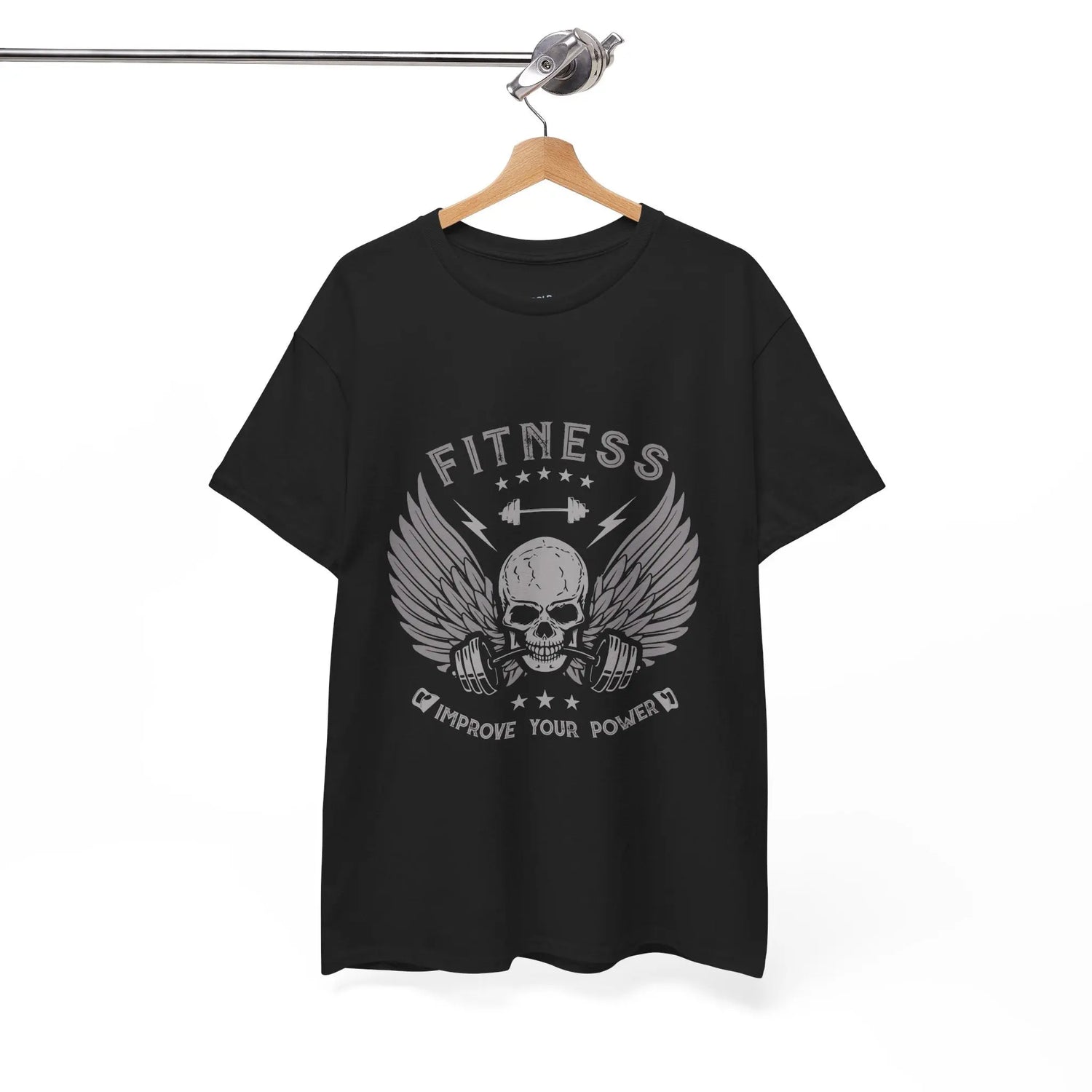 Fitness Improve Your Power Skull Wing T Shirt Gym Workout Tee - Bold Printed Tees