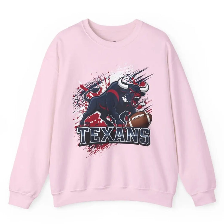Texans Bull Houston Football Sweatshirt - Bold Printed Tees