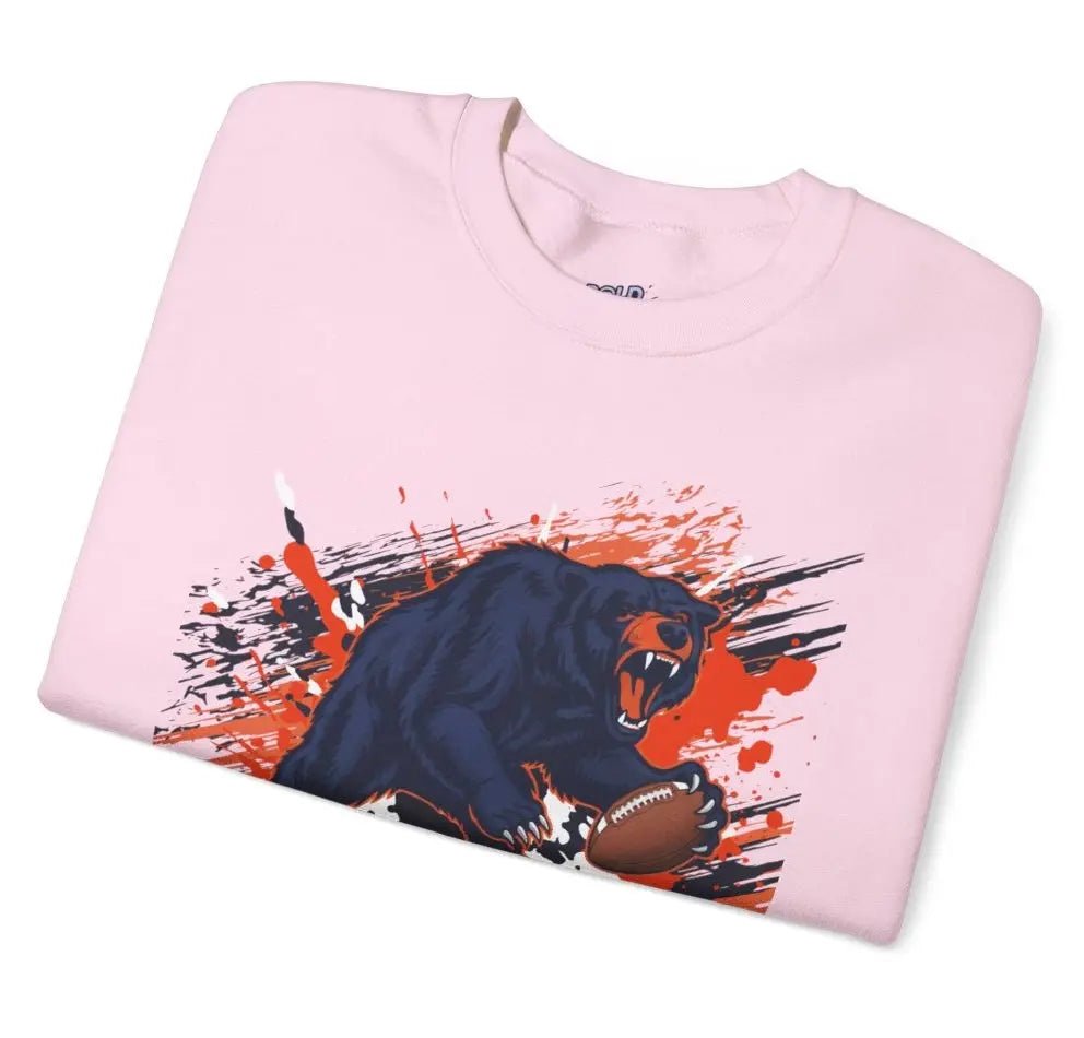 Bears Graphic Football Chicago Crewneck Sports Sweatshirt - Bold Printed Tees