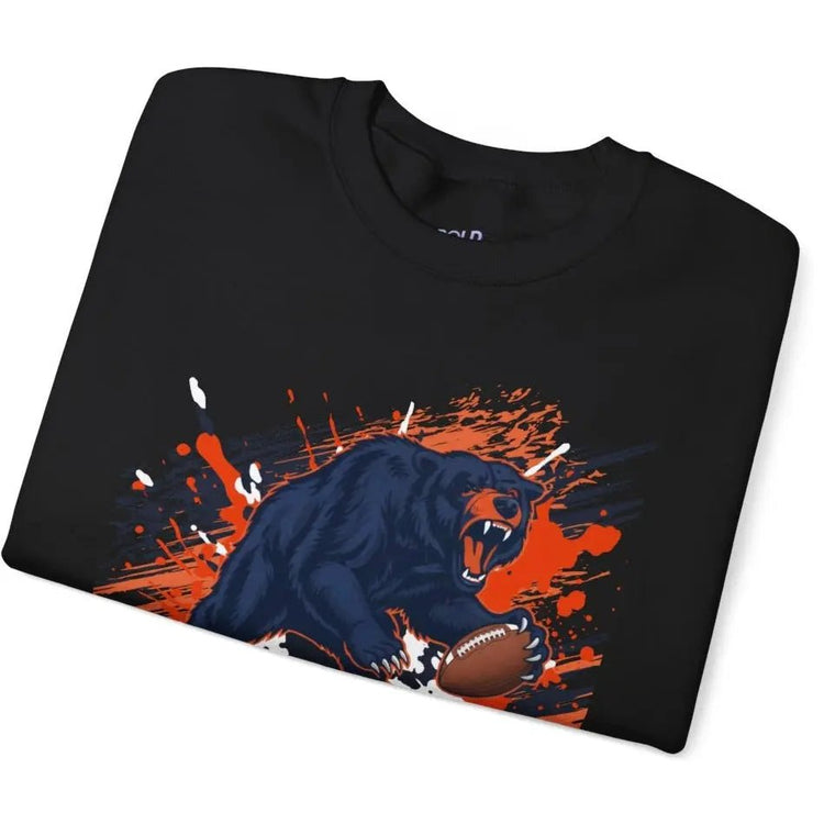 Bears Graphic Football Chicago Crewneck Sports Sweatshirt - Bold Printed Tees
