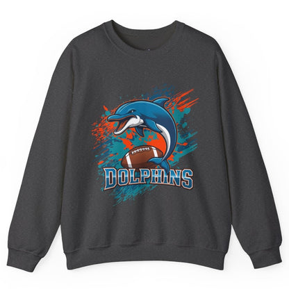 Dolphin Football Miami Crewneck Sweatshirt