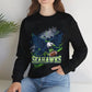 Fierce Hawk Seattle Football Seahawks Crewneck Sweatshirt - Bold Printed Tees