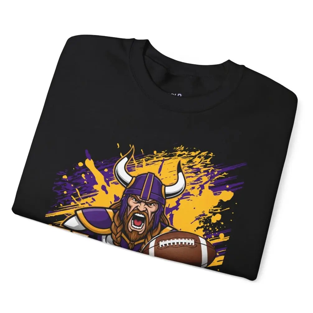 Vikings Football Viking Design Minnesota Football Sweatshirt - Bold Printed Tees