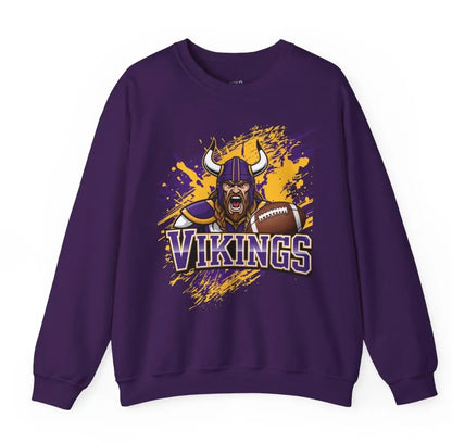 Vikings Football Viking Design Minnesota Football Sweatshirt - Bold Printed Tees