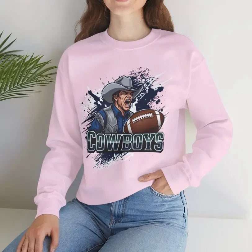 Cowboys Football Cowboy Design Dallas Sweatshirt - Bold Printed Tees