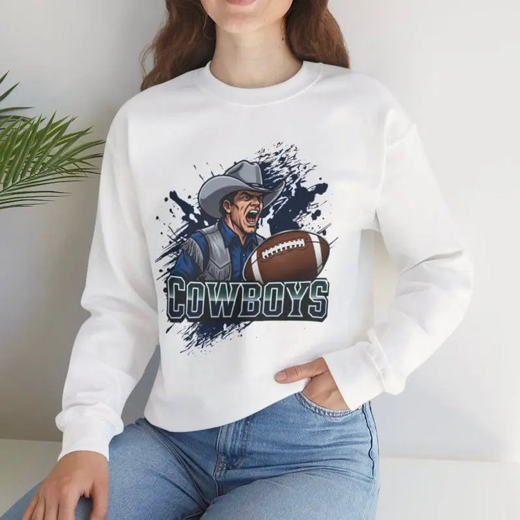 Cowboys Football Cowboy Design Dallas Sweatshirt - Bold Printed Tees