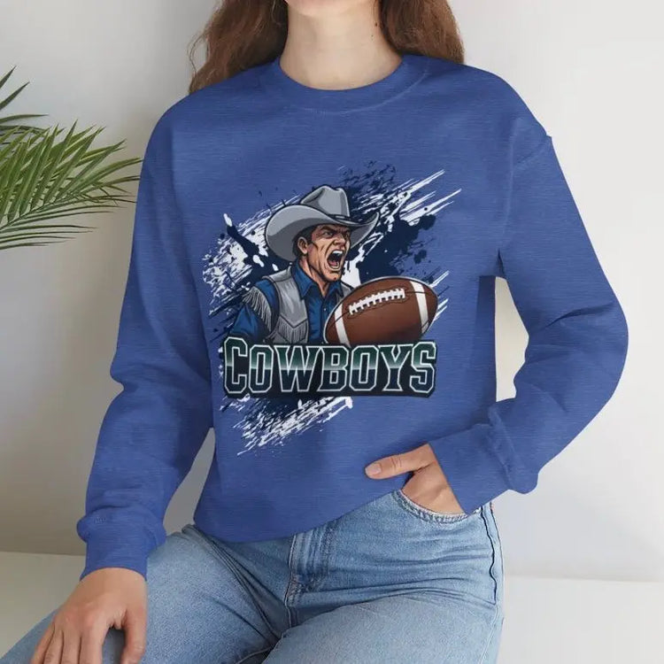 Cowboys Football Cowboy Design Dallas Sweatshirt - Bold Printed Tees