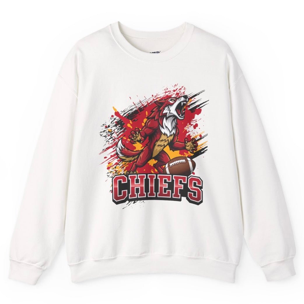 Chiefs Football Kanas City Graphic Crewneck Sweatshirt - Bold Printed Tees