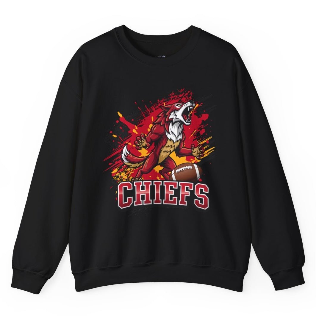 Chiefs Football Kanas City Graphic Crewneck Sweatshirt - Bold Printed Tees
