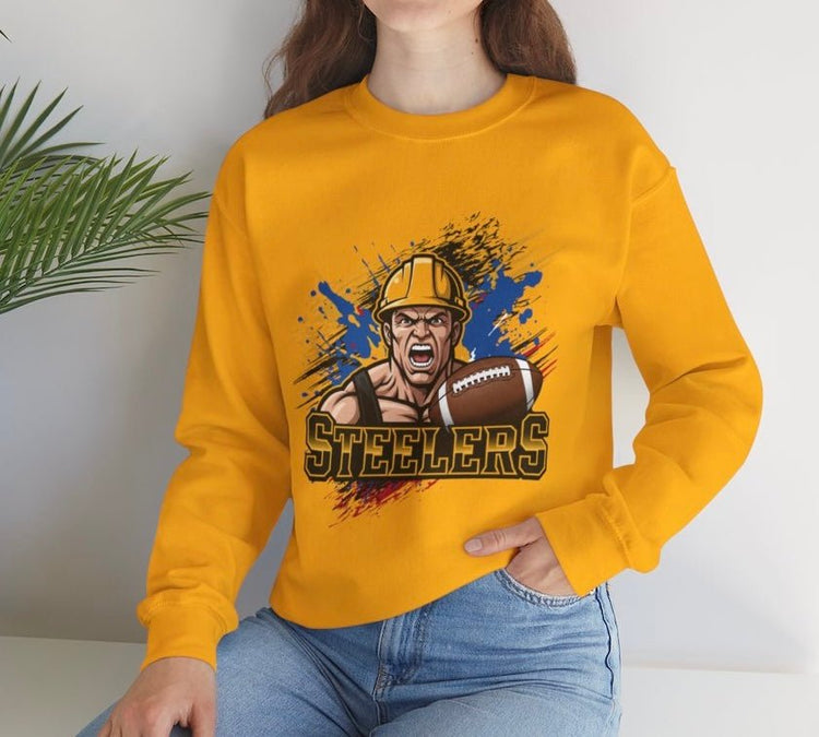 Steelers Football Game Day Pittsburgh Crewneck Sweatshirt - Bold Printed Tees