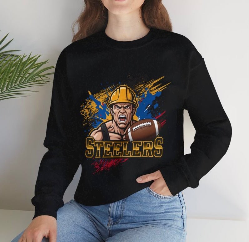 Steelers Football Game Day Pittsburgh Crewneck Sweatshirt - Bold Printed Tees