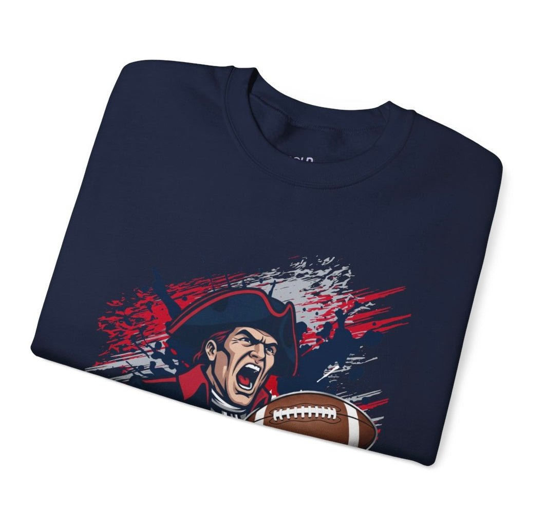 Patriots Football Game Day New England Sports Crewneck Sweatshirt - Bold Printed Tees