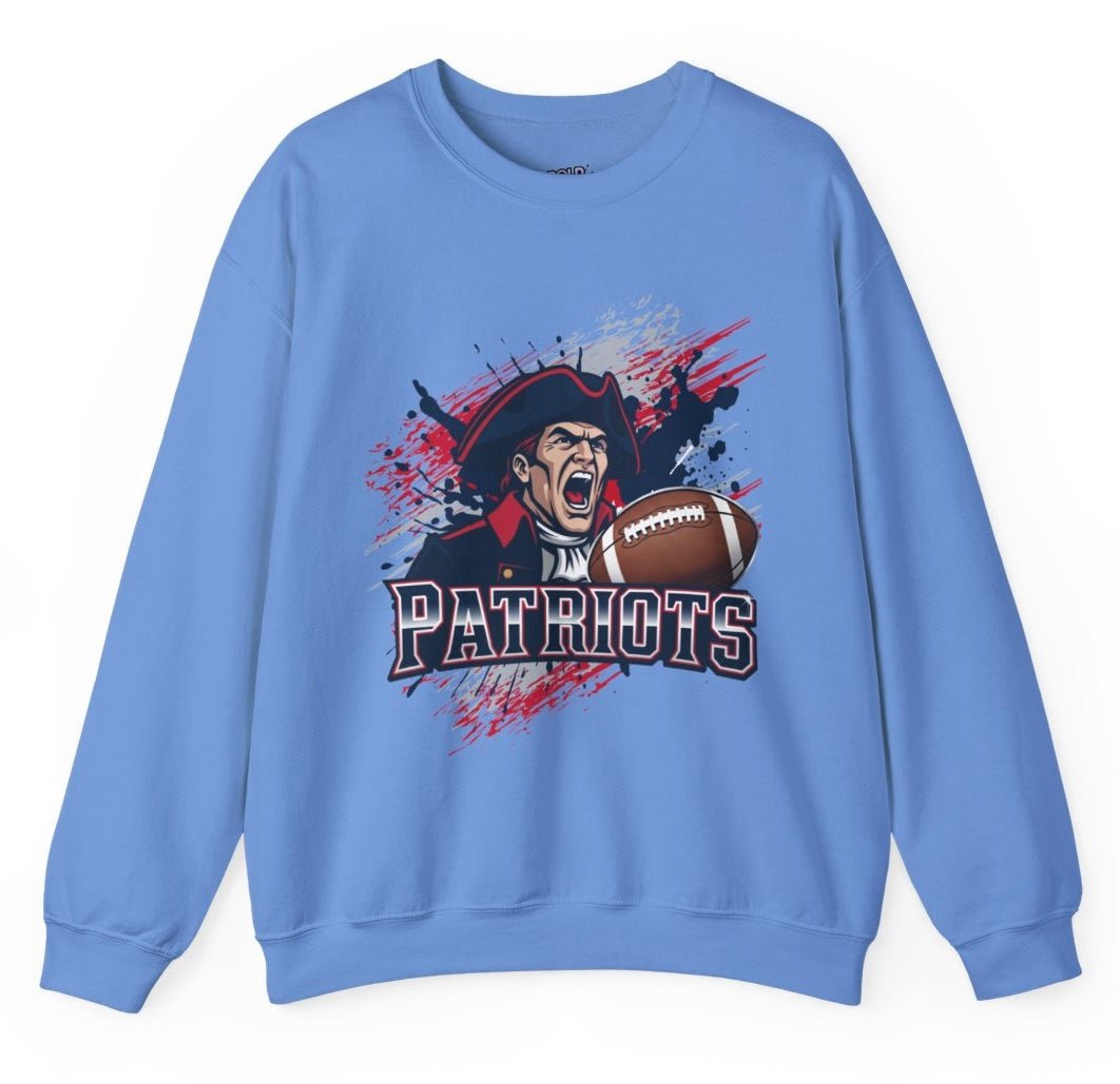 Patriots Football Game Day New England Sports Crewneck Sweatshirt - Bold Printed Tees