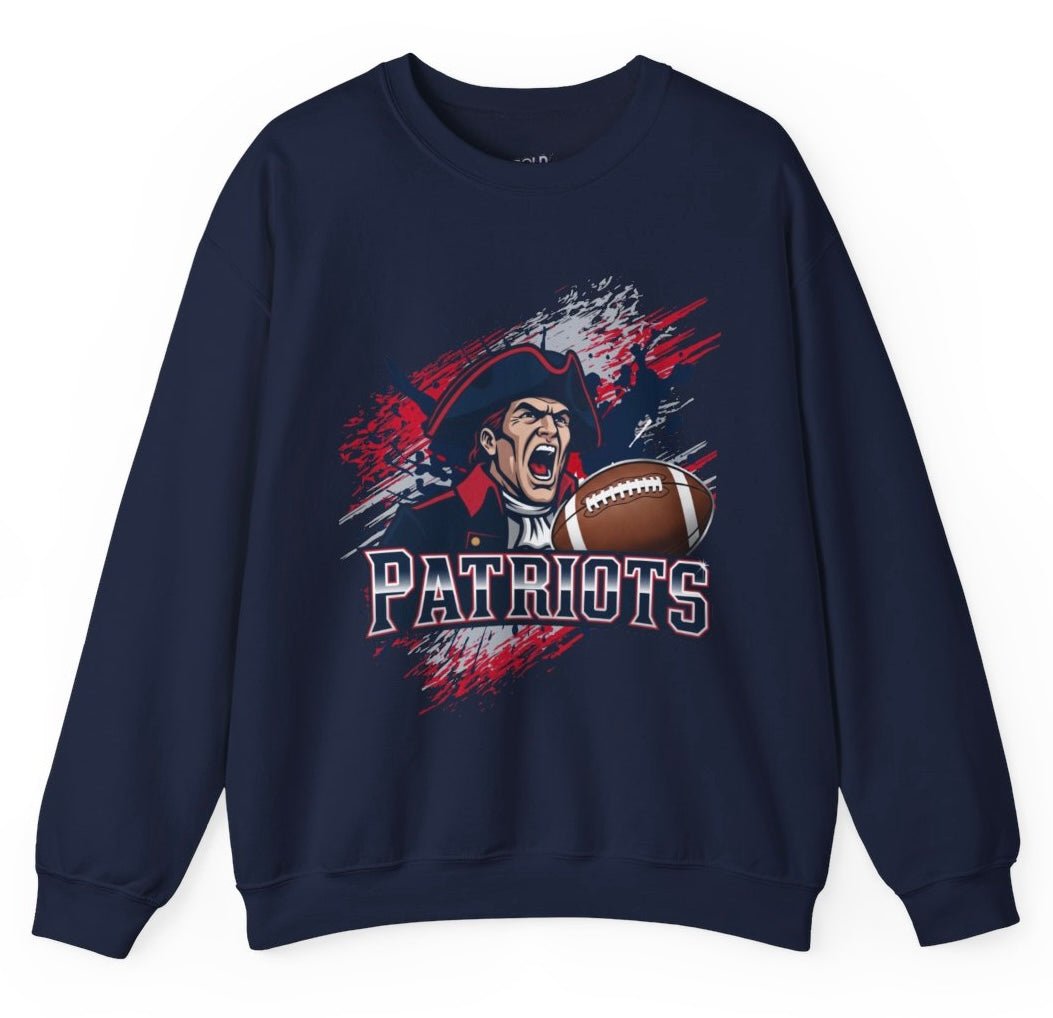 Patriots Football Game Day New England Sports Crewneck Sweatshirt - Bold Printed Tees
