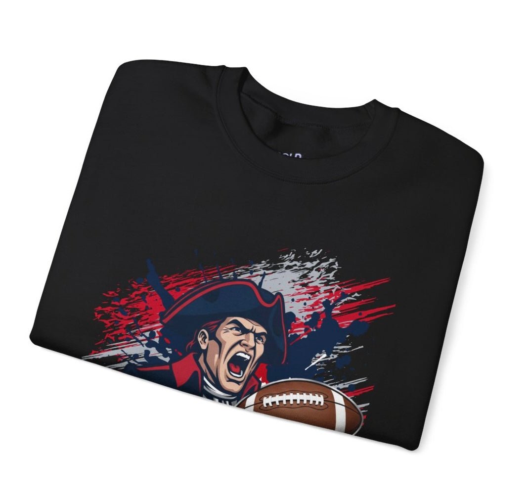 Patriots Football Game Day New England Sports Crewneck Sweatshirt - Bold Printed Tees