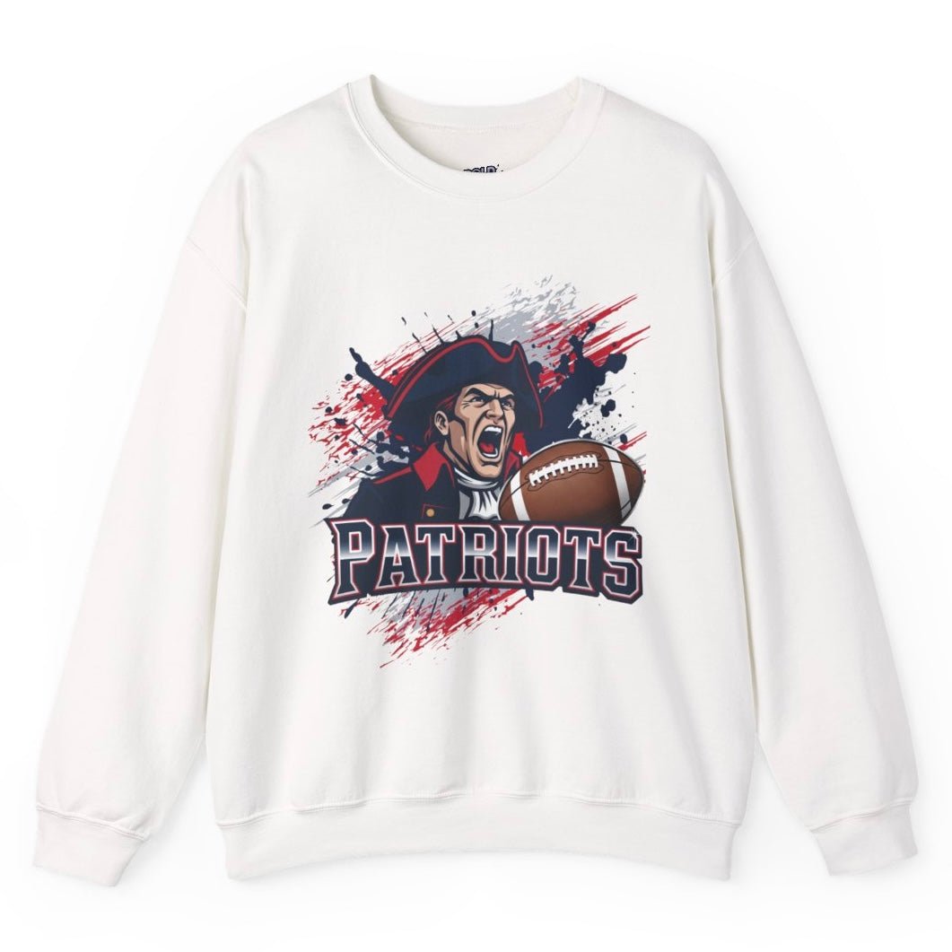 Patriots Football Game Day New England Sports Crewneck Sweatshirt - Bold Printed Tees