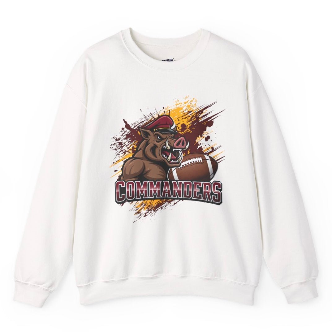 Commanders Football Sport Washington Graphic Crewneck Sweatshirt - Bold Printed Tees