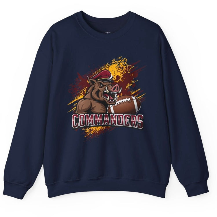 Commanders Football Sport Washington Graphic Crewneck Sweatshirt - Bold Printed Tees