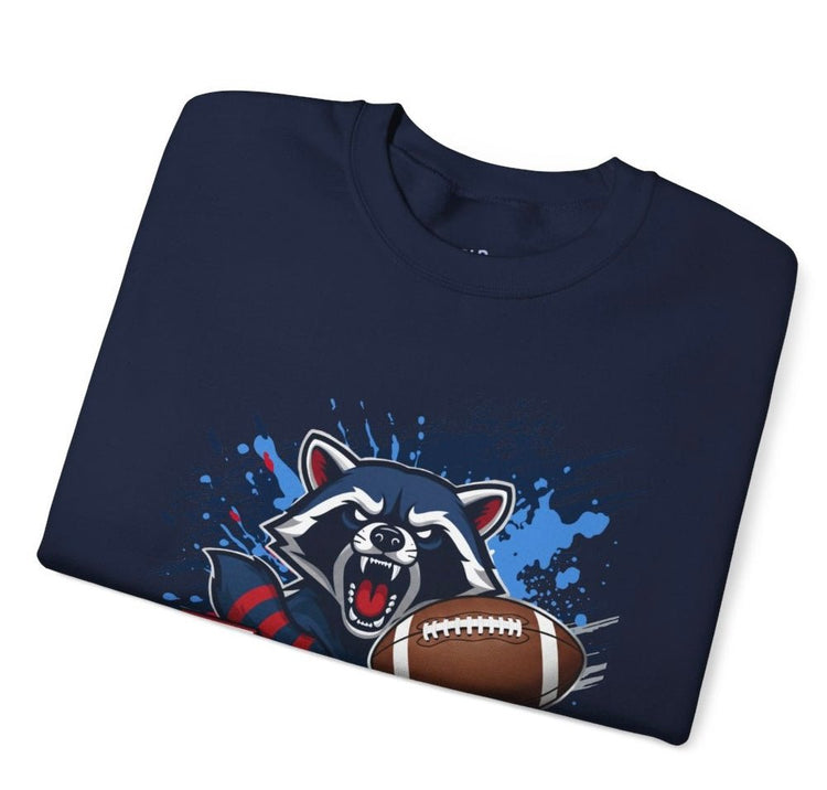 Titans Football Raccoon Tennessee Crewneck Sweatshirt - Bold Printed Tees
