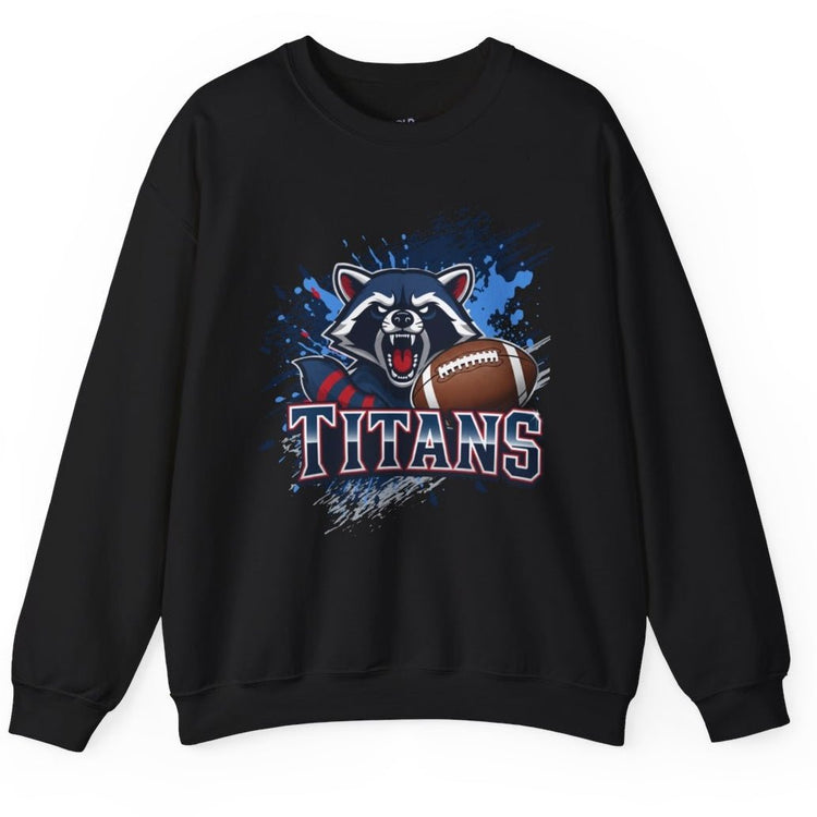 Titans Football Raccoon Tennessee Crewneck Sweatshirt - Bold Printed Tees