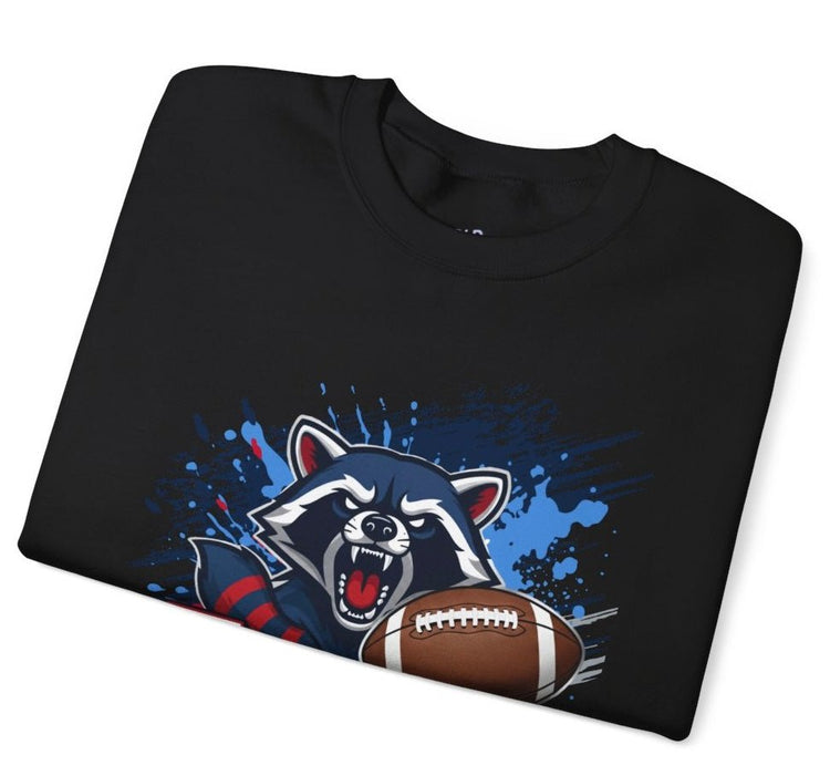 Titans Football Raccoon Tennessee Crewneck Sweatshirt - Bold Printed Tees
