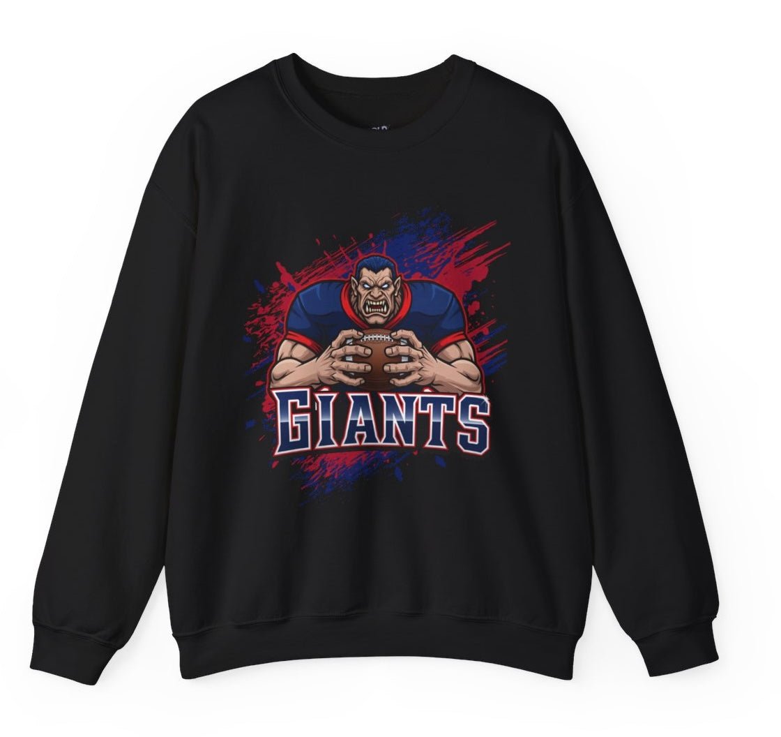 Giants Football Fierce Graphic New York Crewneck Sweatshirt - Bold Printed Tees