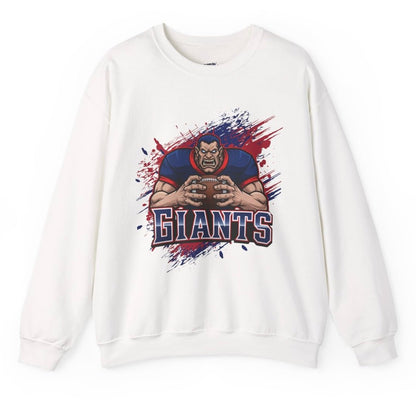 Giants Football Fierce Graphic New York Crewneck Sweatshirt - Bold Printed Tees