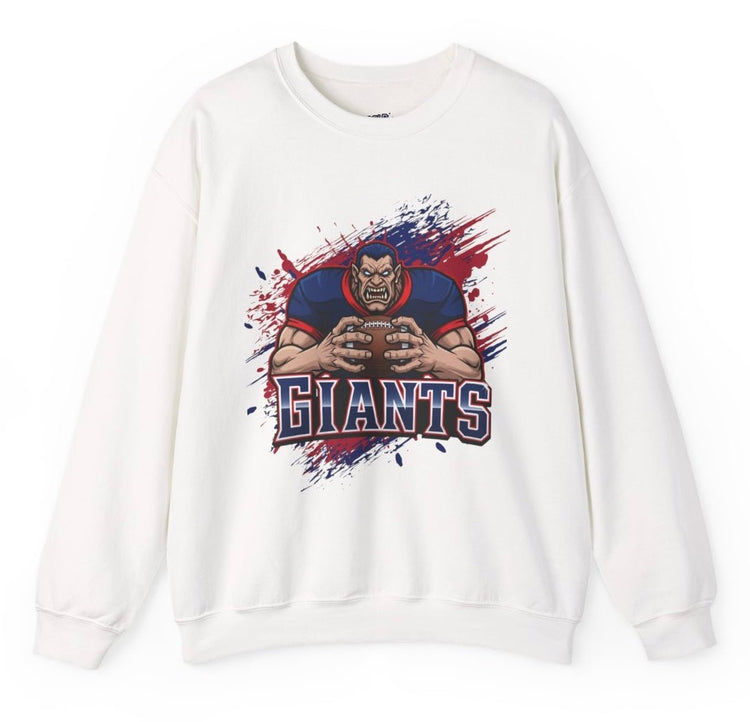 Giants Football Fierce Graphic New York Crewneck Sweatshirt - Bold Printed Tees