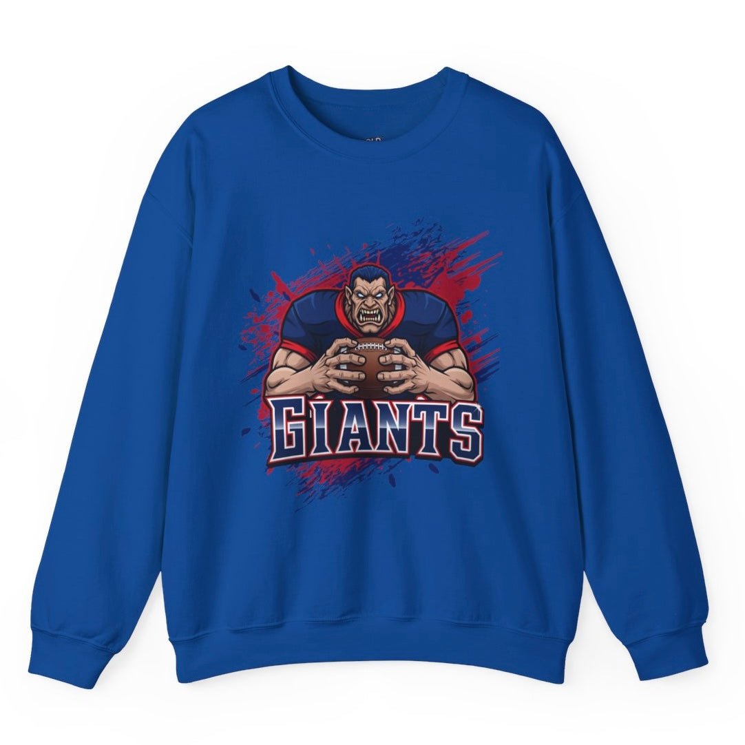 Giants Football Fierce Graphic New York Crewneck Sweatshirt - Bold Printed Tees