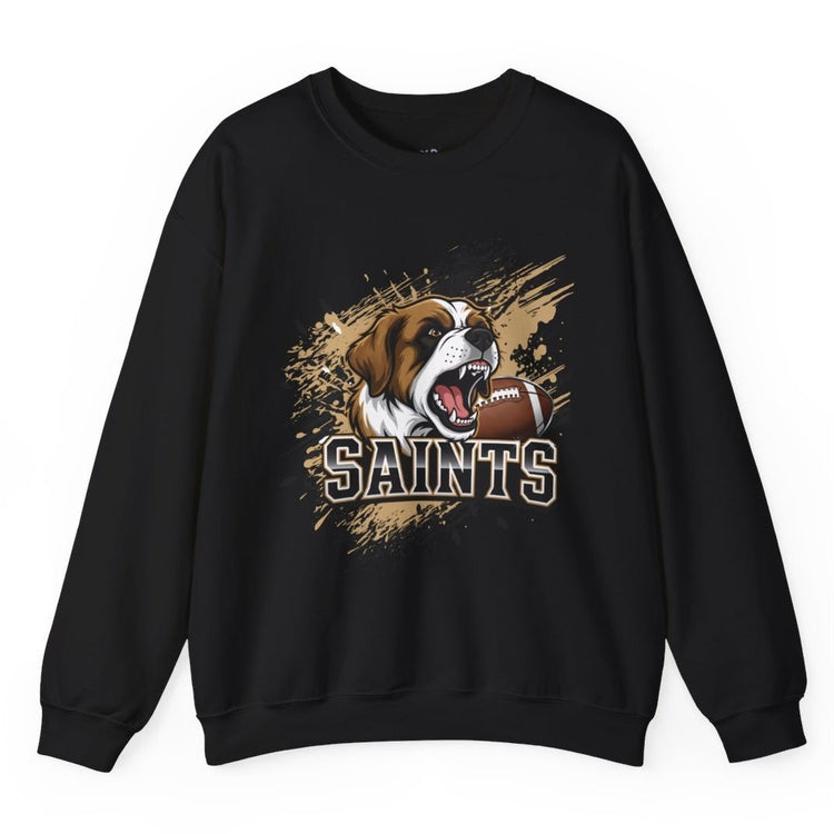 Saints Football Fierce Dog New Orleans Crewneck Sweatshirt - Bold Printed Tees
