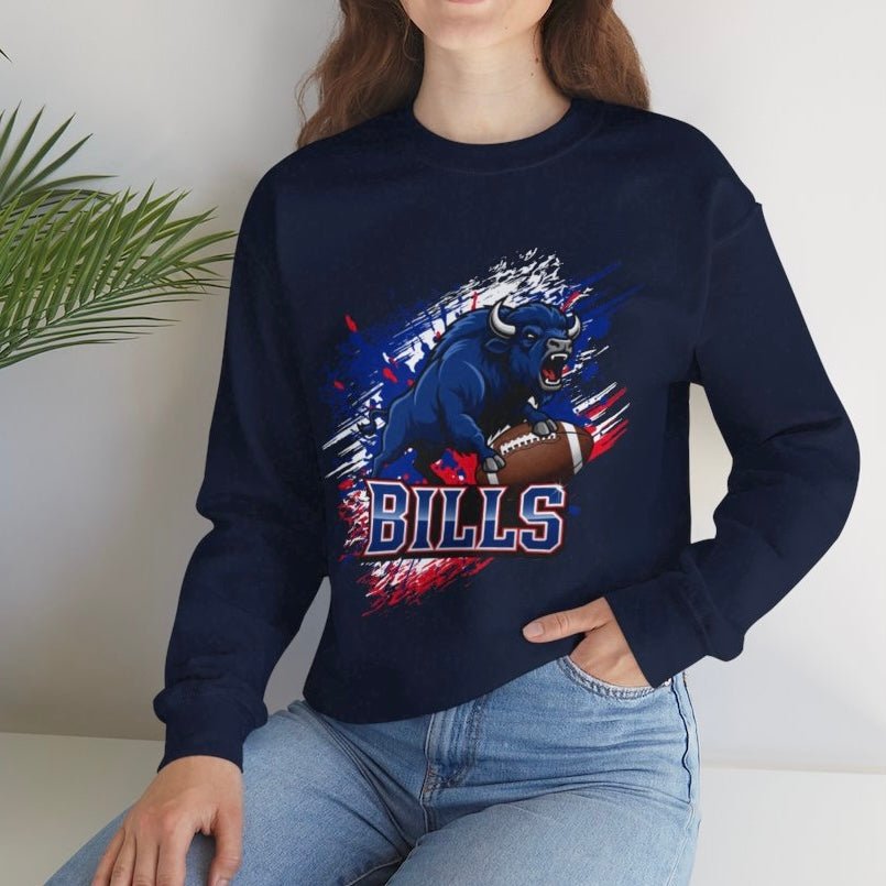 Bills Football Gameday Buffalo Crewneck Sweatshirt - Bold Printed Tees