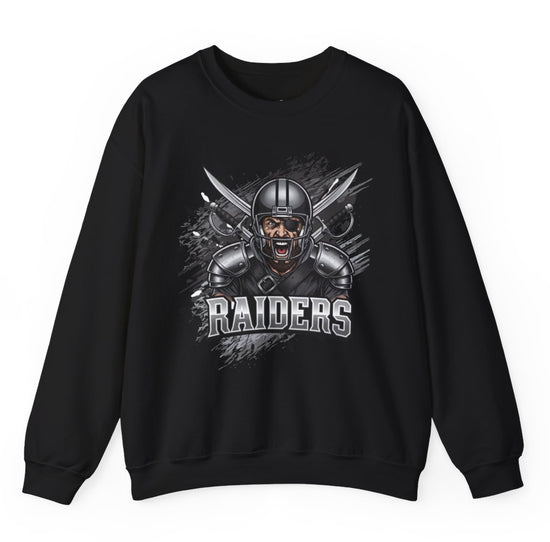 Raiders Football Warrior Las Vegas Crewneck Sweatshirt - Bold Printed Tees