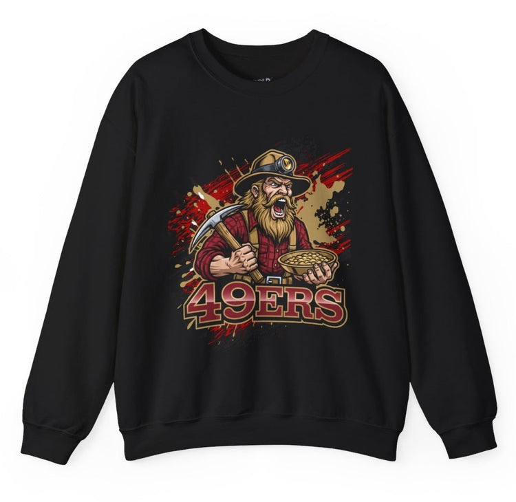 49ers Football Miner San Francisco Crewneck Sweatshirt - Bold Printed Tees