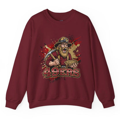 49ers Football Miner San Francisco Crewneck Sweatshirt - Bold Printed Tees