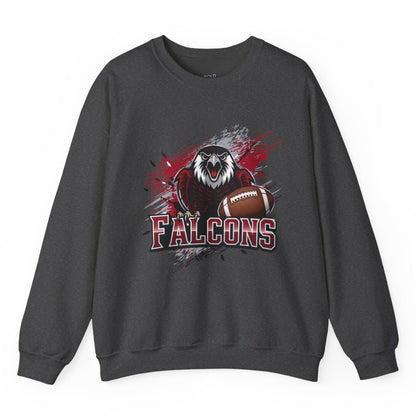 Falcons Football Hawk Atlanta Crewneck Sweatshirt - Bold Printed Tees