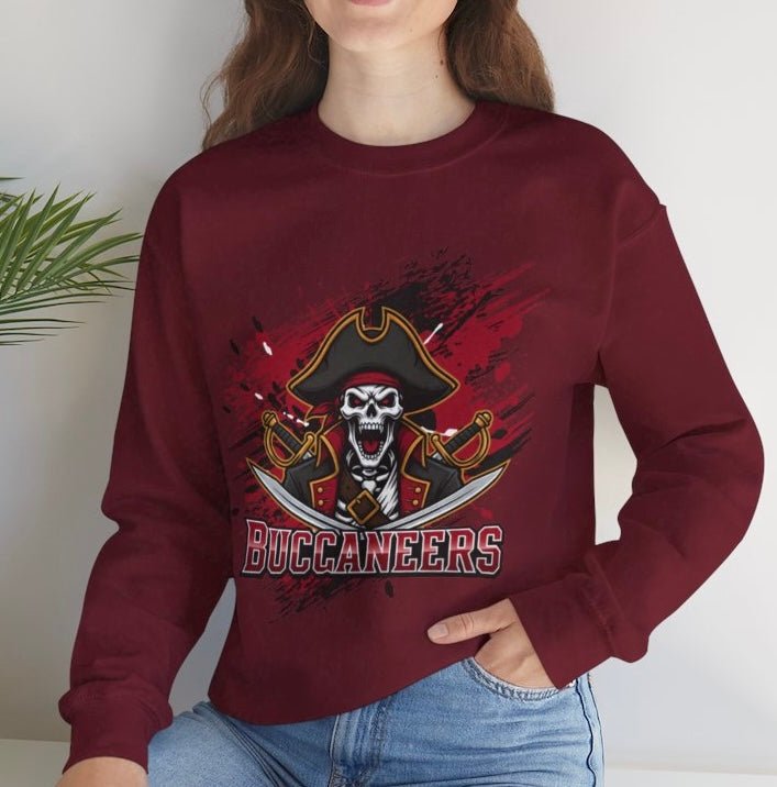 Buccaneers Football Pirate Tampa Bay Crewneck Sweatshirt - Bold Printed Tees