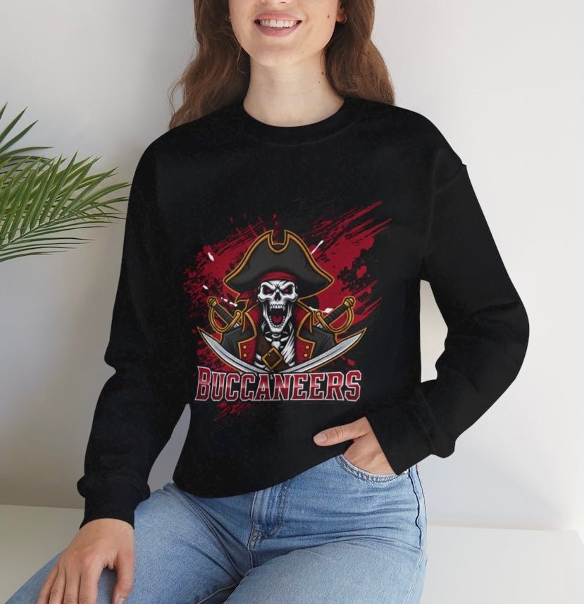 Buccaneers Football Pirate Tampa Bay Crewneck Sweatshirt - Bold Printed Tees