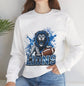 Lions Football Fierce Lion Design Detroit Crewneck Sweatshirt - Bold Printed Tees