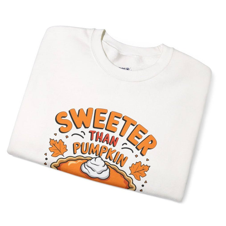 Sweeter Than Pumpkin Pie Crewneck Thanksgiving Holiday Crewneck Sweatshirt - Bold Printed Tees