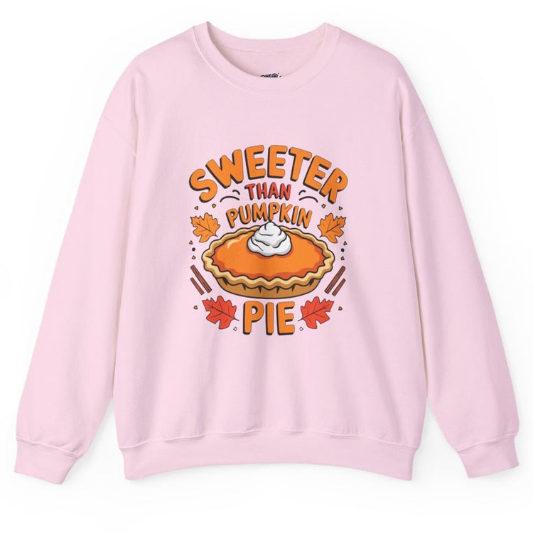 Sweeter Than Pumpkin Pie Crewneck Thanksgiving Holiday Crewneck Sweatshirt - Bold Printed Tees